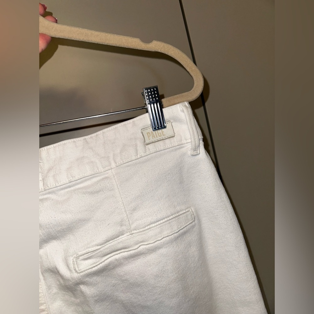 PAIGE Pearl White Sasha Wide Leg Jeans Size 32 - Picture 14 of 15
